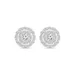 Diamaison 1 Ct. T.w. Round Diamond Double Halo Stud Earrings In 14K White Gold