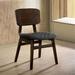 George Oliver Vina Side Chair in Walnut/Gray Wood/Upholstered/Fabric in Brown | 33.5 H x 18.38 W x 22.63 D in | Wayfair