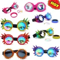 Kaléidoscope-Lunettes de soleil colorées pour hommes Festival Rave Party Lunettes EDM Lentille