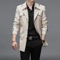 Thoshine – Trench-coat de marque pour homme coupe-vent de qualité supérieure avec boutons