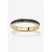 Women's Yellow Gold Plated Simulated Birthstone Eternity Ring by PalmBeach Jewelry in September (Size 8)