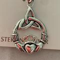 Giani Bernini Jewelry | Irish Claddagh Trinity Knot 18” Silver Necklace | Color: Silver | Size: Os