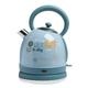 Electric Kettle, Vintage Tea Kettle BPA-Free Cordless Automatic Shutoff Boil-Dry Protection Fast Boiling Water Heater,Blue
