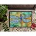 World Menagerie Tallac Abstract Dragonfly Non-Slip Outdoor Door Mat Rubber in White | Rectangle 2' x 3' | Wayfair 8967JMAT