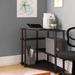 Symple Stuff Ballou Corner Desk Wood in Black | 28.7 H x 31.1 W x 22.1 D in | Wayfair 70C8A9F1F92A4481A0717F941DF64C09