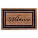 Charlton Home® Stender Border Welcome Non-Slip Outdoor Door Mat Coir in White | Rectangle 2' x 3' | Wayfair 8D035A0B8221408F81A9DAB845D087DD