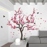 August Grove® Japanese Cherry Tree Wall Decal Vinyl in Red/Pink | 60 H x 90 W in | Wayfair F697B342FB864BBA8130176BFCFC8EF9