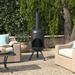 Kelly Clarkson Home Clayton Steel Wood Burning Chiminea Steel in Black/Brown/Gray | 60 H x 22 W x 22 D in | Wayfair