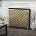 Fleur De Lis Living Tennison Single Panel Iron Fireplace Screen Iron in Yellow | 35 H x 39.5 W x 11.25 D in | Wayfair