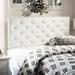 Winston Porter Suchitra Upholstered Panel Headboard Polyester in White | 23.79 H x 55.58 W x 2.34 D in | Wayfair BBT6506-White-Full HB