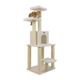 Armarkat 62" Classic Classic Real Wood Cat Tree Manufactured Wood in Brown | 62 H x 27 W x 28 D in | Wayfair B6203