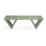 Arlmont & Co. Corralitos Eco-Friendly Wooden Outdoor Bench Wood/Natural Hardwoods in Green/Brown | 17 H x 54 W x 16 D in | Wayfair