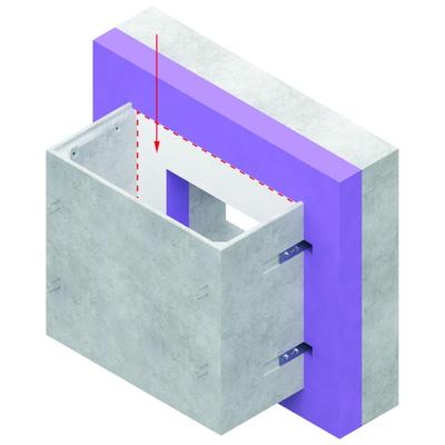 ACO Rückwand PVC Weiß für Betonlichtschacht, 820x1000 mm