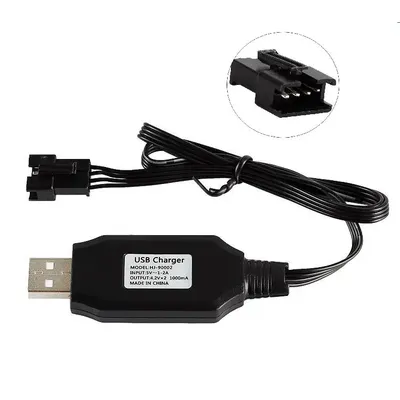 Ewellsell – chargeur USB 7.4V 1000mah SM 4P prise pour UDI001/U002 V795 HJ808 HJ806 r/c racing