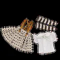 DBS – poupée Blyth midi jupe à pois chemise blanche bas marron jouet costume cadeau pour fille