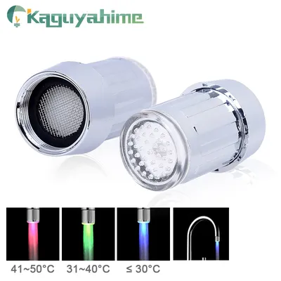 KaguyahRob-Capteur de température avec lumière LED tête de douche lampe d'aération pour