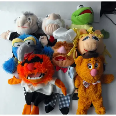 Marionnettes à main en peluche pour enfants jouets pour bébés et enfants grenouille fozzie ours