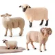 Modèle de mouton de zoo simulé pour enfants figurine d'action d'animaux de ferme poupées mignonnes