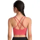 Soutien-gorge de yoga en nylon à bretelles croisées pour femme sous-vêtements de sport à fort