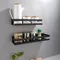 Étagères d'angle de salle de bain modernes noires mates, accessoires de salle de bain 20-50cm, étagère murale de cuisine, support de rangement de shampooing de bain de douche