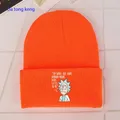 Bonnets décontractés en coton Anime japonais pour hommes et femmes chapeau Hip-Hop solide