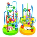 Mini jouets en bois Montessori pour enfants labyrinthe en fil de perles montagnes russes puzzle