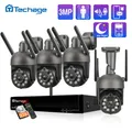 Techage-Système de caméra de sécurité vidéo sans fil H.disparates 10CH 3MP audio bidirectionnel