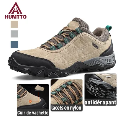 Humtto – chaussures de randonnée en cuir résistantes à l'usure pour hommes chaussures de Sport en