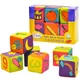 Bébé Tissu Blocs Jouets Jouet d'éveil à base de cubes Ensemble de blocs de construction en tissu