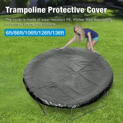 Juste de protection pour trampolines de 6/8/10/12/13 pieds anti-pluie UV anti-poussière