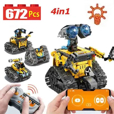 ZKZC-décennie s de construction de robot électrique pour enfants jouets en briques télécommande