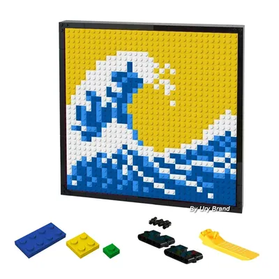 Décennie s de construction Pixel Art DIY cadre de peinture japonais célèbre clous de mosaïque