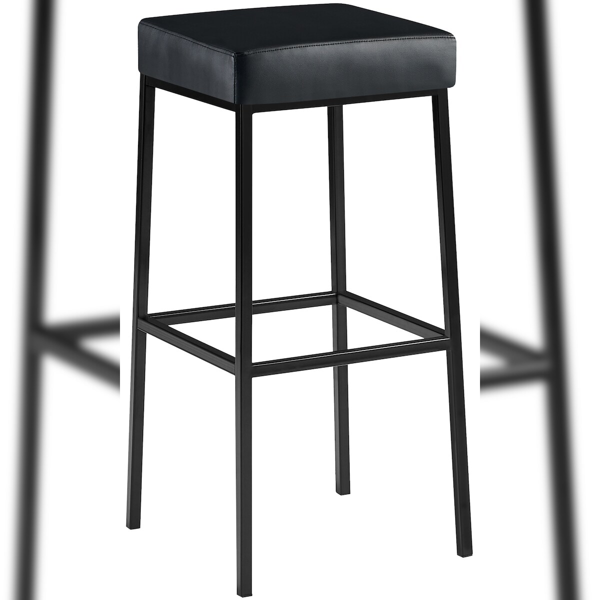 CLP Barhocker Montreal Kunstlederbezug schwarz/schwarz Image