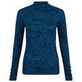 Monsoon Ladies Paisley Jersey Polo Top with LENZING™ ECOVERO™ Womens Size X Large - Teal Top