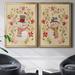 The Holiday Aisle® Holly Days Snowman - 2 Piece Painting Print Set Canvas, Solid Wood in Black | 30.5 H x 45 W x 1.5 D in | Wayfair