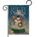 Breeze Decor Snow Globe Snowman 2-Sided Polyester 1'6.5" x 1'1" Garden Flag in Blue | 18.5 H x 13 W in | Wayfair BD-XM-G-114101-IP-DB-D-US12-AM