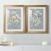 August Grove® Gathering Daisies I - 2 Piece Painting Print Set Paper, Solid Wood in White/Yellow | 22.5 H x 61 W x 1.5 D in | Wayfair