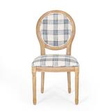 One Allium Way® Side chair Dining Chair Wood/Upholstered/Fabric in Blue/Brown | 39.75 H x 25.25 W x 19.75 D in | Wayfair