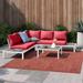 Mercury Row® Jair Sectional Seating Group w/ Cushions Metal in Red/White | Outdoor Furniture | Wayfair 04C937BAC0A3479981AB71CAC20DDE3E