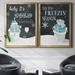 The Holiday Aisle® Baby It's Cold Outside - 2 Piece Textual Art Print Set Canvas, Solid Wood in Gray | 37 W x 1.5 D in | Wayfair