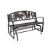 Loon Peak® Angileh Bear Outdoor Glider Bench in Brown | 32.5 H x 50 W x 25 D in | Wayfair 5CC897D89BDA43DCB310B19ECCC83552