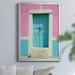 Ebern Designs San Miguel Door by J Paul - Picture Frame Photograph Print on Canvas Canvas, in Blue/Pink | 24.5 H x 18.5 W x 1.5 D in | Wayfair