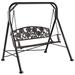 Rosalind Wheeler Gardnertown Rose Porch Swing w/ Stand Metal in Brown | 66 H x 63 W x 50.25 D in | Wayfair D98804E20EA04F1883CD012FF19CDD0A