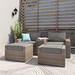 Wade Logan® Ailie 5 Piece Rattan Multiple Chairs Seating Group w/ Cushions Synthetic Wicker/All - Weather Wicker/Wicker/Rattan in Gray | Outdoor Furniture | Wayfair