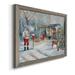 The Holiday Aisle® Santa's Hideaway-Premium Framed Canvas - Ready To Hang Canvas, Solid Wood in Gray/Red/White | 20 H x 17 W x 1.5 D in | Wayfair