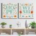 August Grove® Garden Sketch Hope - 2 Piece Wrapped Canvas Textual Art Print Set Canvas, Solid Wood in Blue | 24 H x 48 W in | Wayfair