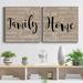 August Grove® Family - 2 Piece Wrapped Canvas Textual Art Print Set Canvas, Solid Wood in Black/Brown | 10 H x 10 W in | Wayfair