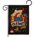 The Holiday Aisle® Henshaw It's a Party Parrot Special Occasion & Celebration Impressions 2-Sided 18.5 x 13 in. Garden Flag in Black/Orange | Wayfair