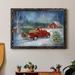 The Holiday Aisle® Christmas Delivery - Picture Frame Painting Print on Canvas Canvas, Solid Wood in Blue/Green/Red | 31 H x 44 W x 1 D in | Wayfair