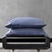 Joss & Main Laflin Tencel Sateen Pillowcase Case Pack Tencel in Blue/Navy | Standard | Wayfair 4A8E09F1986041219D7B7215F431825F